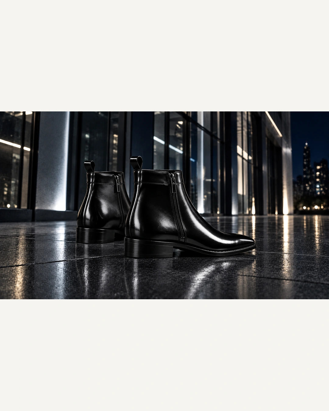 נעלי אלגנט מגביהות דגם  Altitude Classic בצבע שחור – צילום Lifestyle | StepUp Shoes
