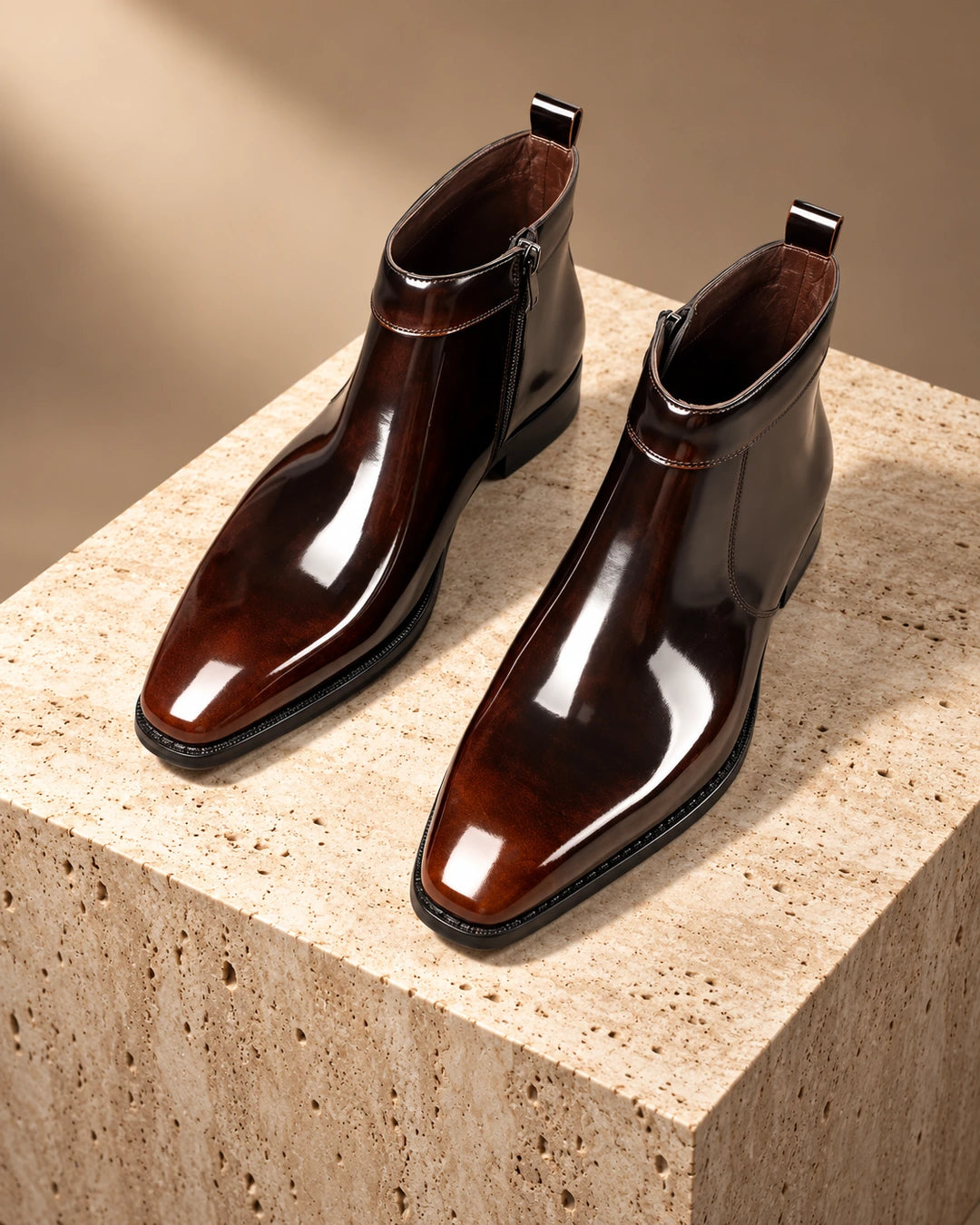 נעלי אלגנט מגביהות דגם  Altitude Classic בצבע חום – צילום Lifestyle | StepUp Shoes