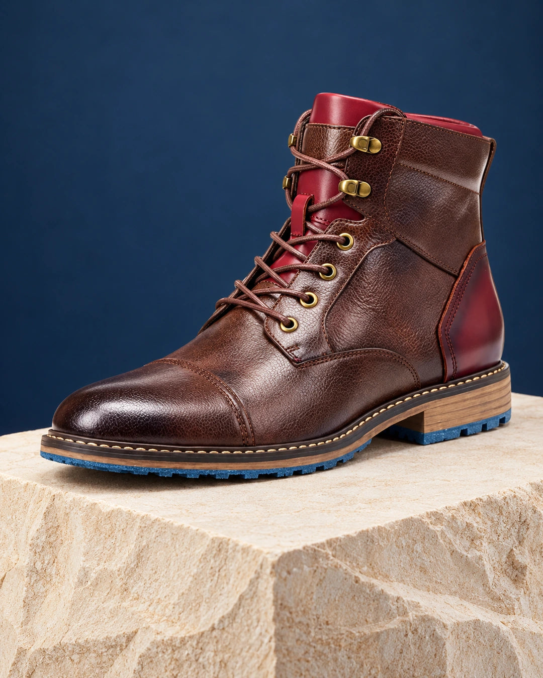 מגפיים מגביהות דגם  StreetLift Boots בצבע חום – צילום מוצר בסטודיו | StepUp Shoes