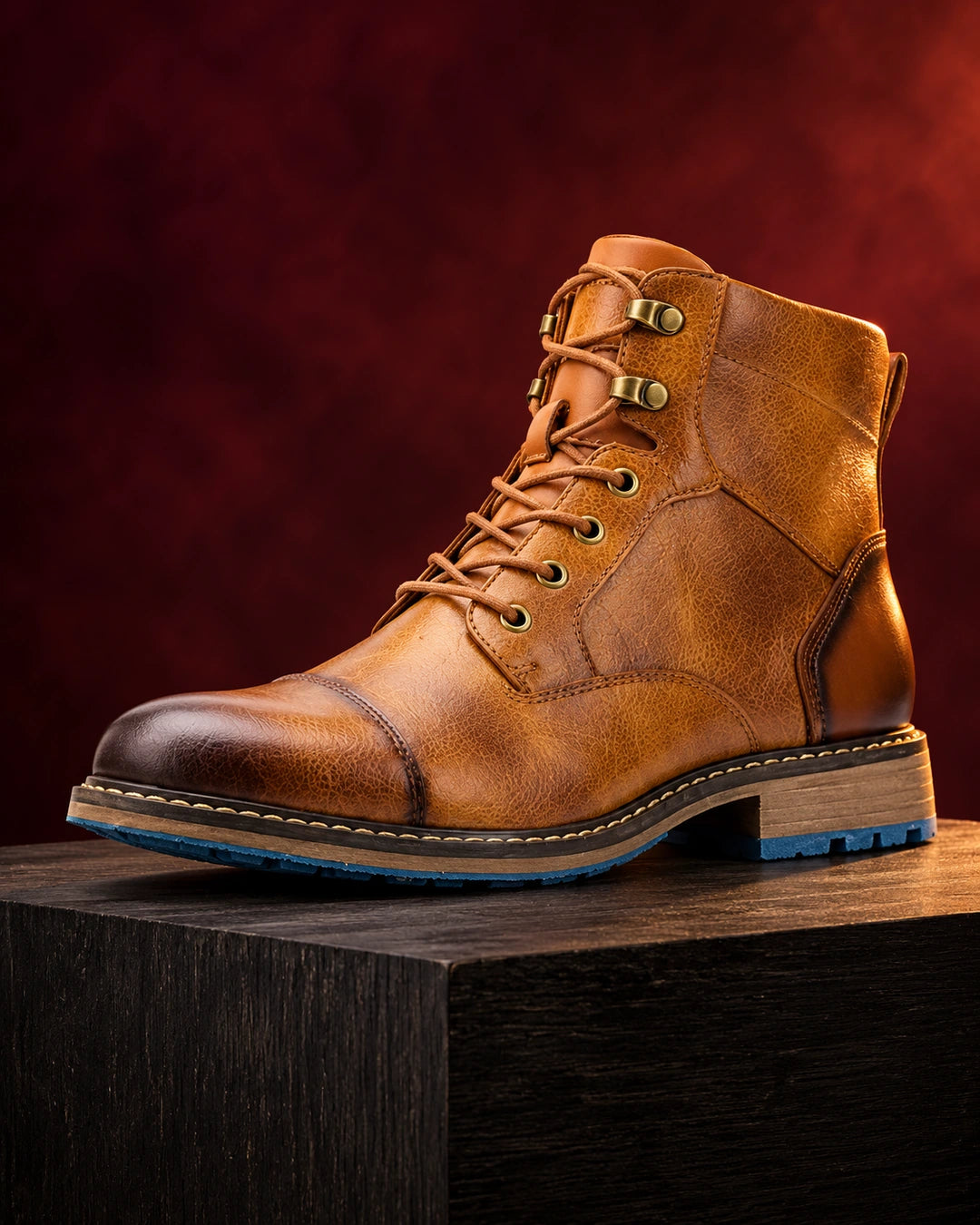 מגפיים מגביהות דגם  StreetLift Boots בצבע צהוב – צילום מוצר בסטודיו | StepUp Shoes