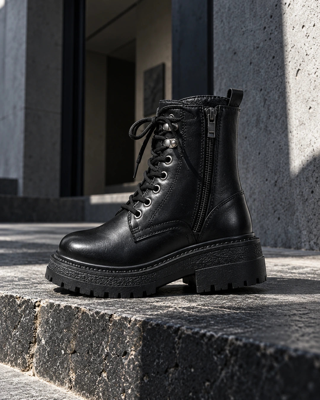 מגפיים מגביהים דגם MaxLift Boots בצבע שחור [סגנון קז'ואל] – צילום Editorial | StepUp Shoes