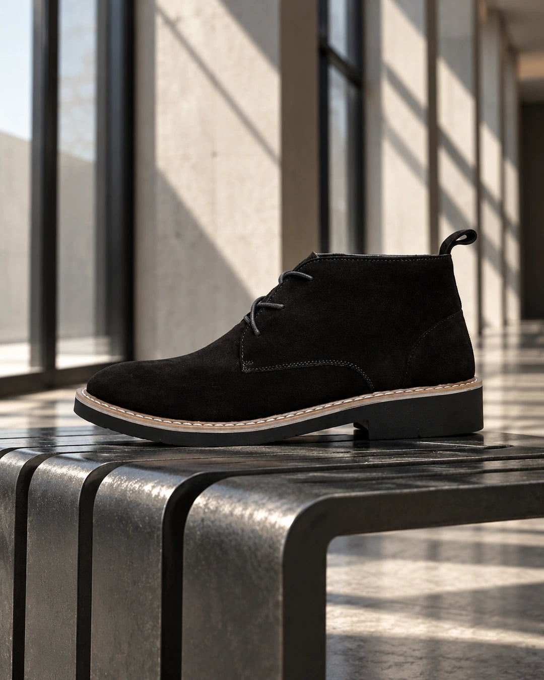 מגפיים מגביהות FormalX שחורות – צילום אופנתי | StepUp Shoes