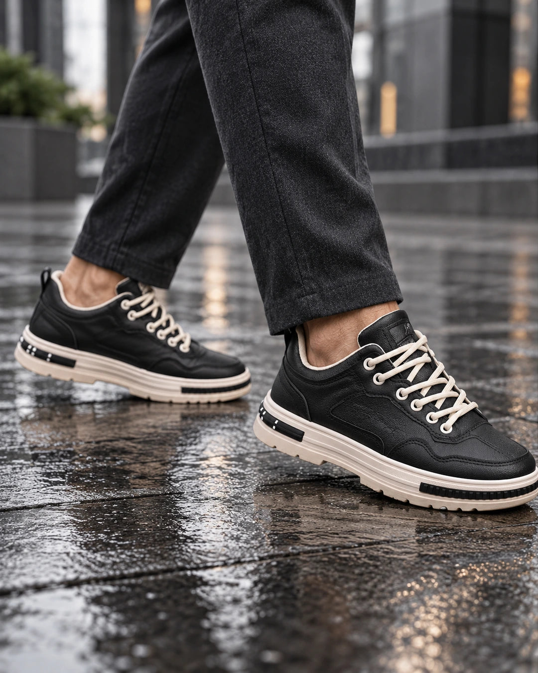 נעלי סניקרס מגביהות דגם Versatile Style בצבע שחור, צילום לייפסטייל | StepUp Shoes
