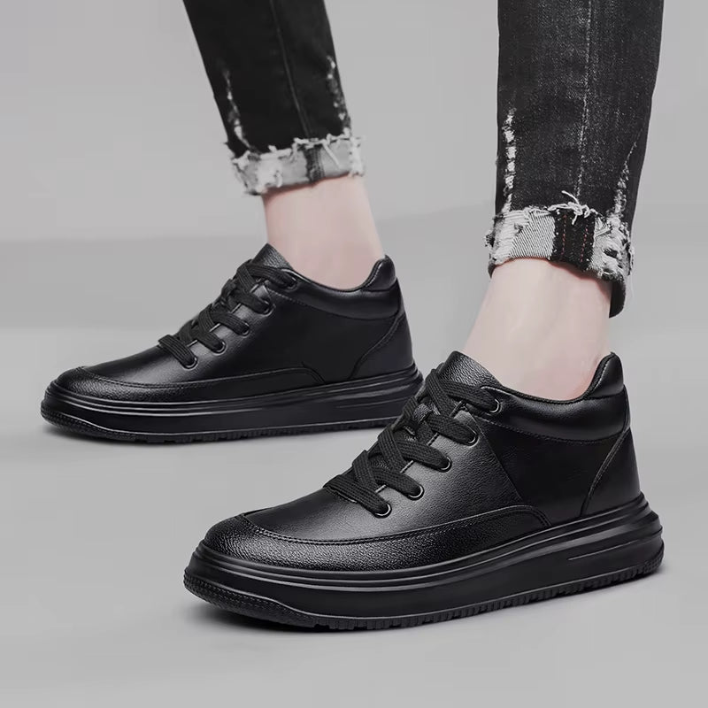 New Invisible Inner Height Increasing Men'S Shoes 8Cm Trendy Sports Shoes White Shoes British Height Increasing Casual Sneakers
