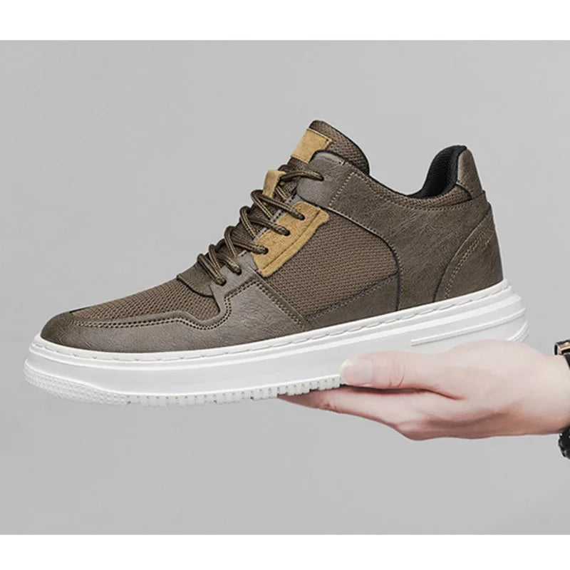 Summer Mesh Men Sneakers Elevator Shoes Fashion Chunky Increase Insole 6CM 8CM Breathable Sports Casual Height Shoes for Man 46