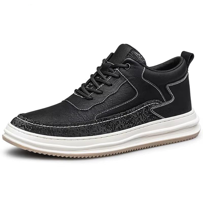 Sneakers Man Elevator Shoes Height Increase Shoes for Men Insoles 8CM Casual Genuine Leather Sports Heightening Shoes Tall Shoes