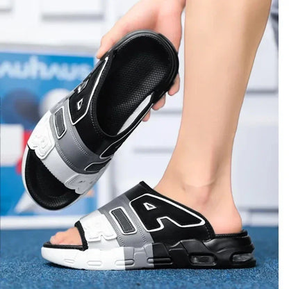 Men'S Slippers Air Cushion Design Sandals Summer New PVC Soft Non-Slip Men'S Sports Slippers for Men Flip Flops Sandalias Hombre