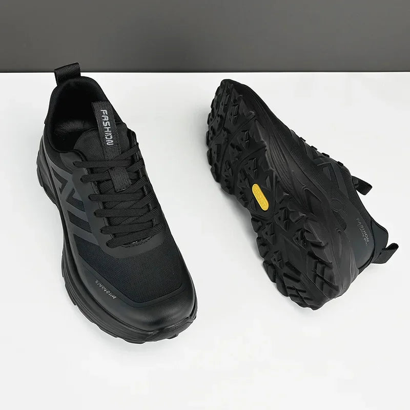 Men'S Summer New Sport Shoes Breathable Mesh Outdoor Running Shoes Thick Bottom Anti-Slip Soft Sole Casual Shoes