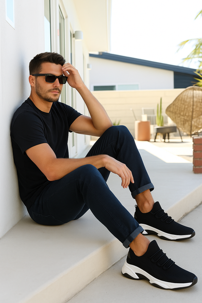 נעלי סניקרס מגביהות דגם Active Y Black