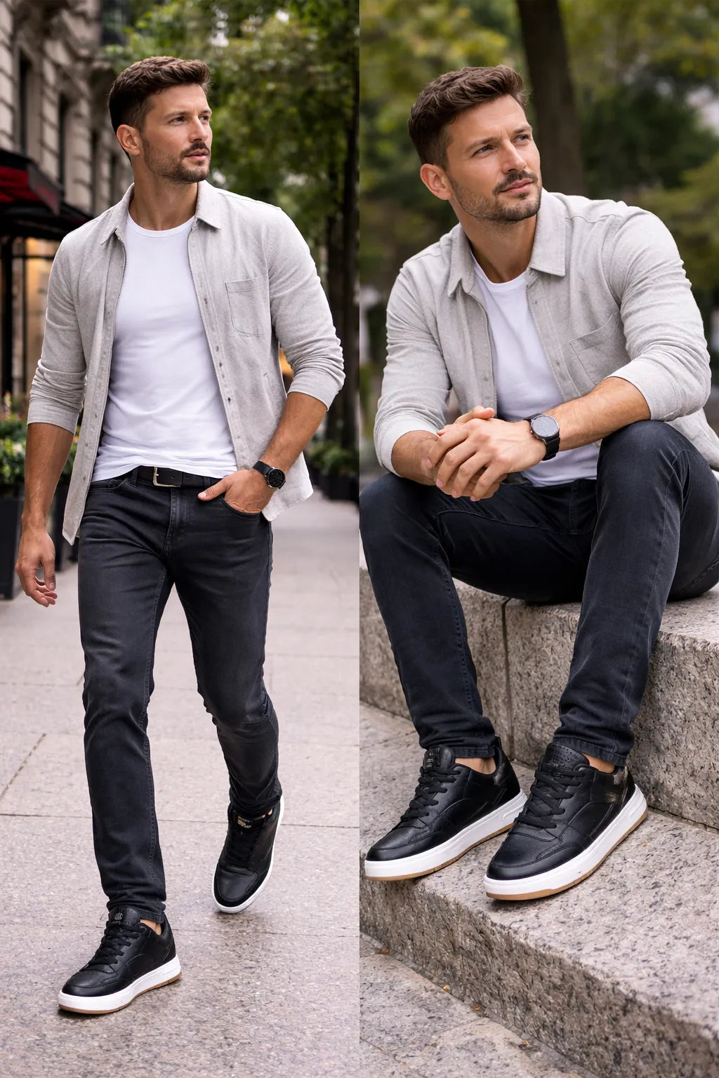 נעלי ספורט אלגנט מגביהות דגם Legacy Leather