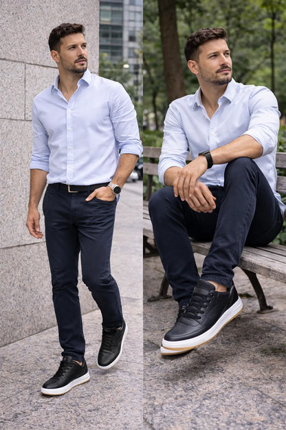 נעלי ספורט אלגנט מגביהות דגם Legacy Leather