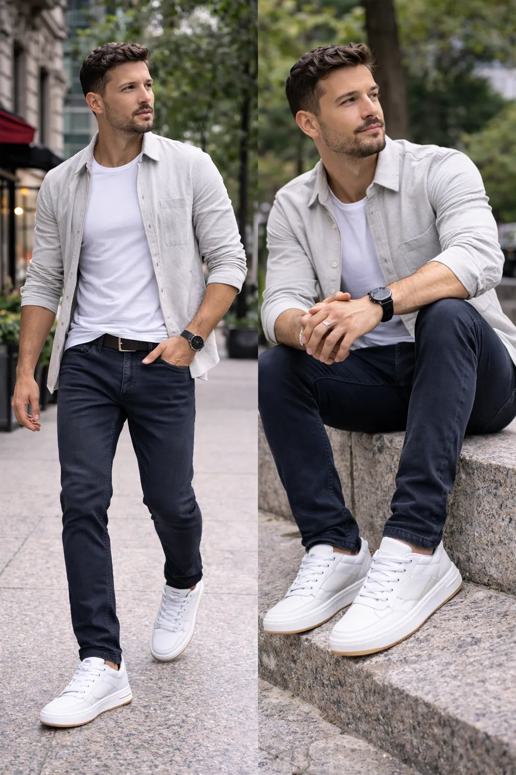 נעלי ספורט אלגנט מגביהות דגם Legacy Leather