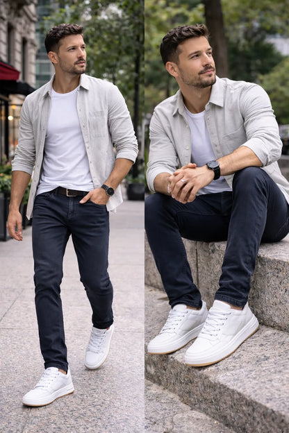 נעלי ספורט אלגנט מגביהות דגם Legacy Leather