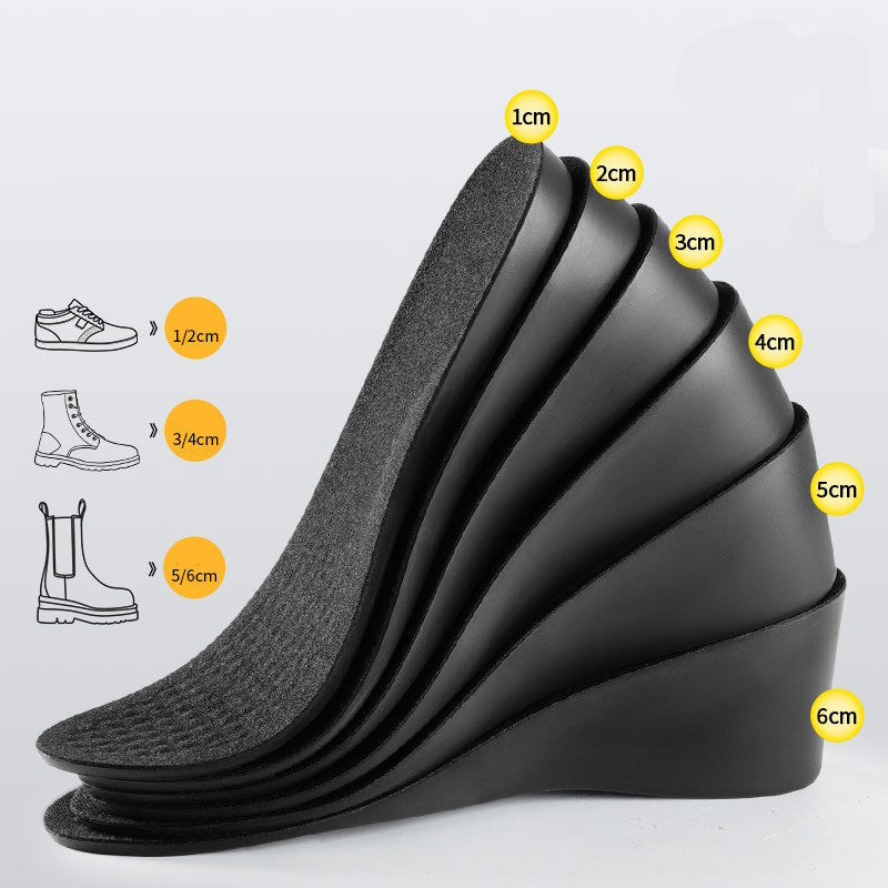 🔝 StepUp Insoles - מדרסים להגבהה נוחה ובלתי נראית -  שחור