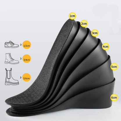 🔝 StepUp Insoles - מדרסים להגבהה נוחה ובלתי נראית -  שחור