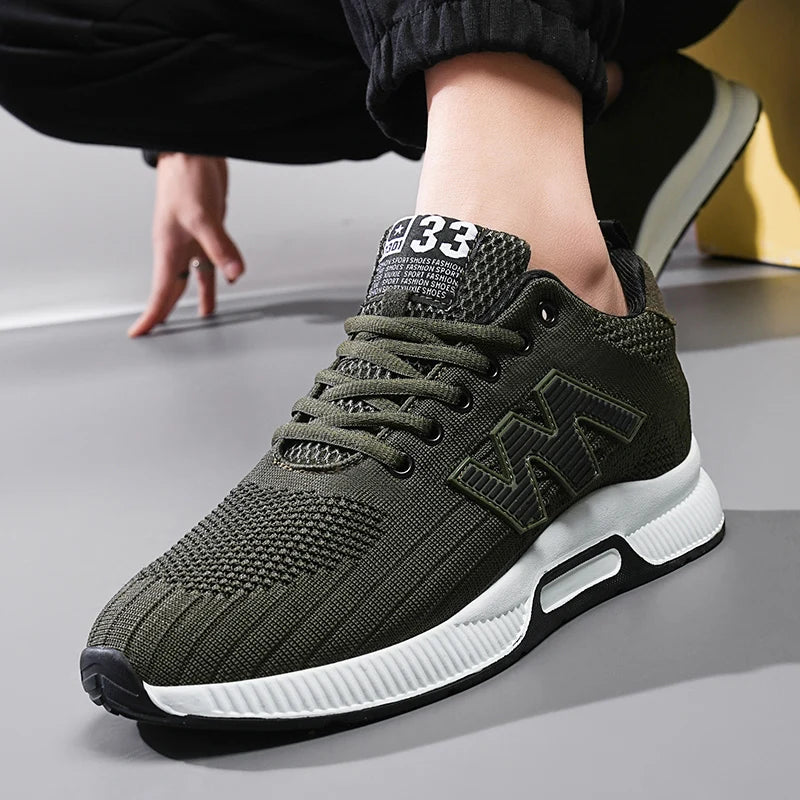 New Summer Men Shoes 6CM Elevator Shoes Fashion Breathable Casual Sneakers Man Big Size Heightening Shoes Men'S Vulcanize Shoes