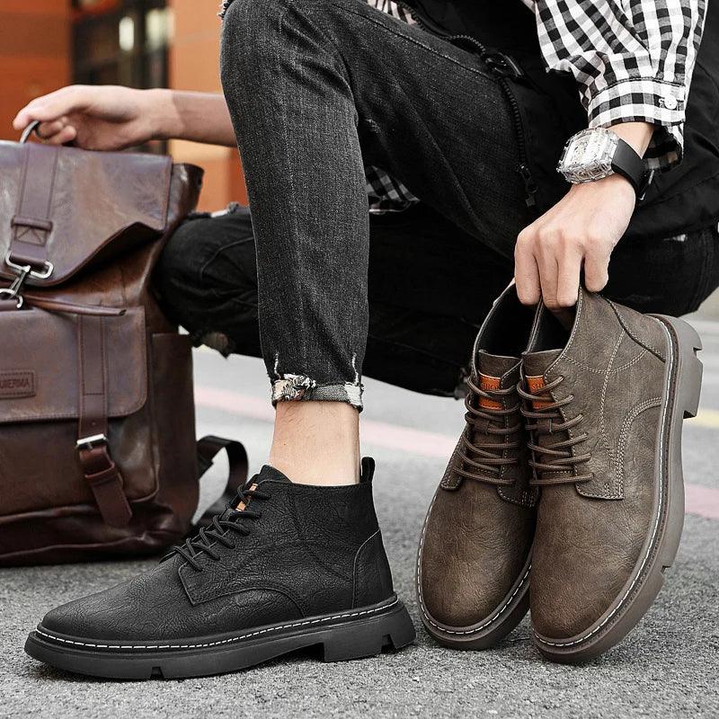 מגפיים דגם Platform Loafers - StepUp Shoes
