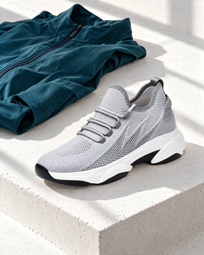 נעלי סניקרס מגביהות Active Y אפורות – צילום אופנתי | StepUp Shoes