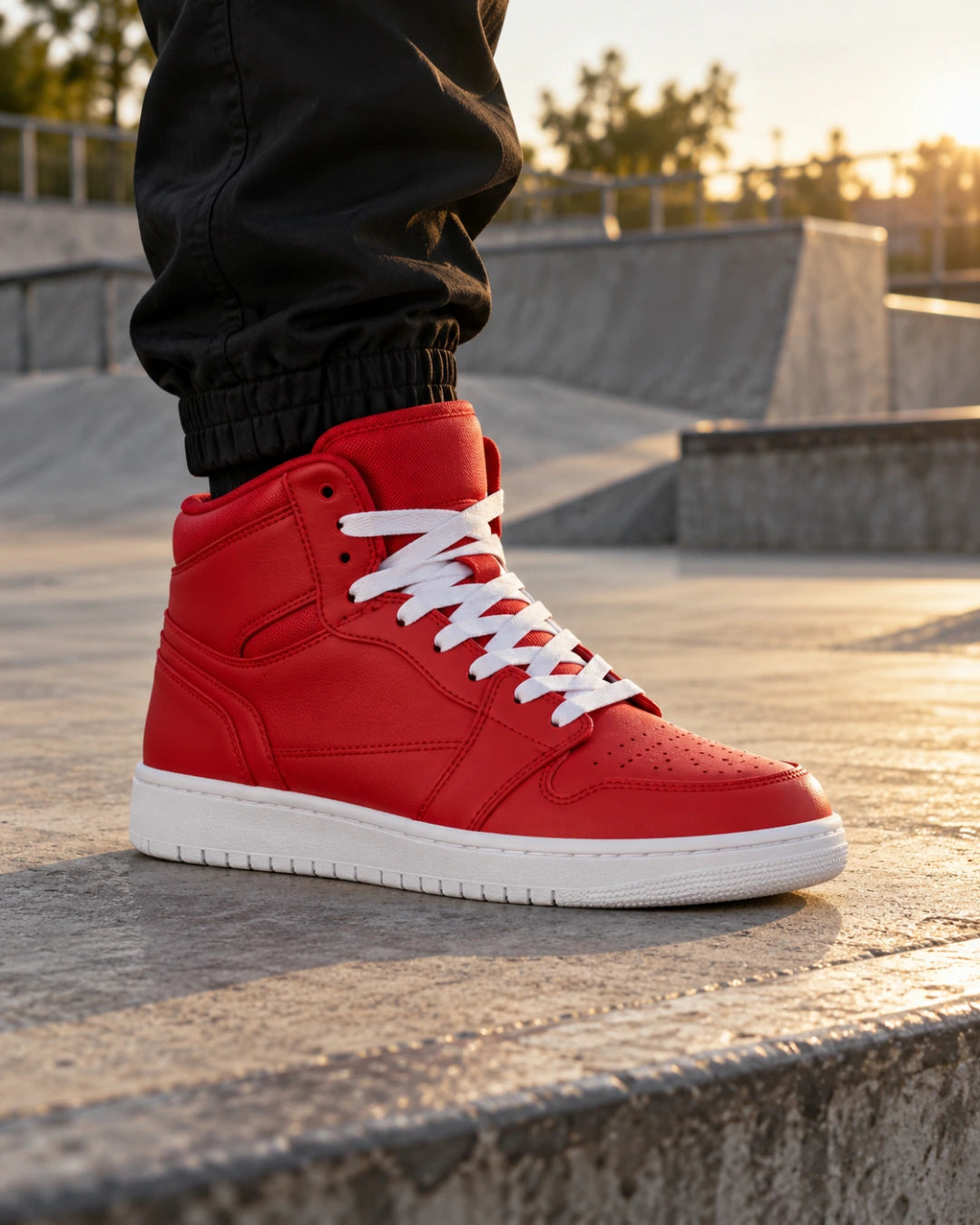 נעלי כדורסל Air Step בצבע אדום, צילום לייפסטייל