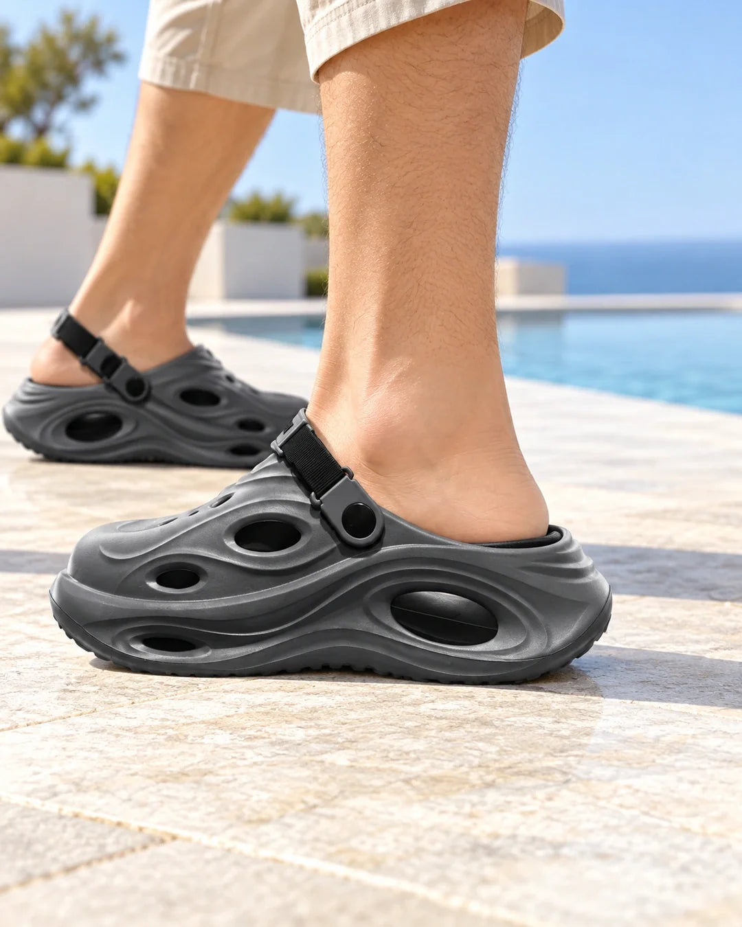 כפכפים מגביהים דגם Relax Pro לגברים בצבע אפר וולקני [דגם דגל], צילום לייפסטייל