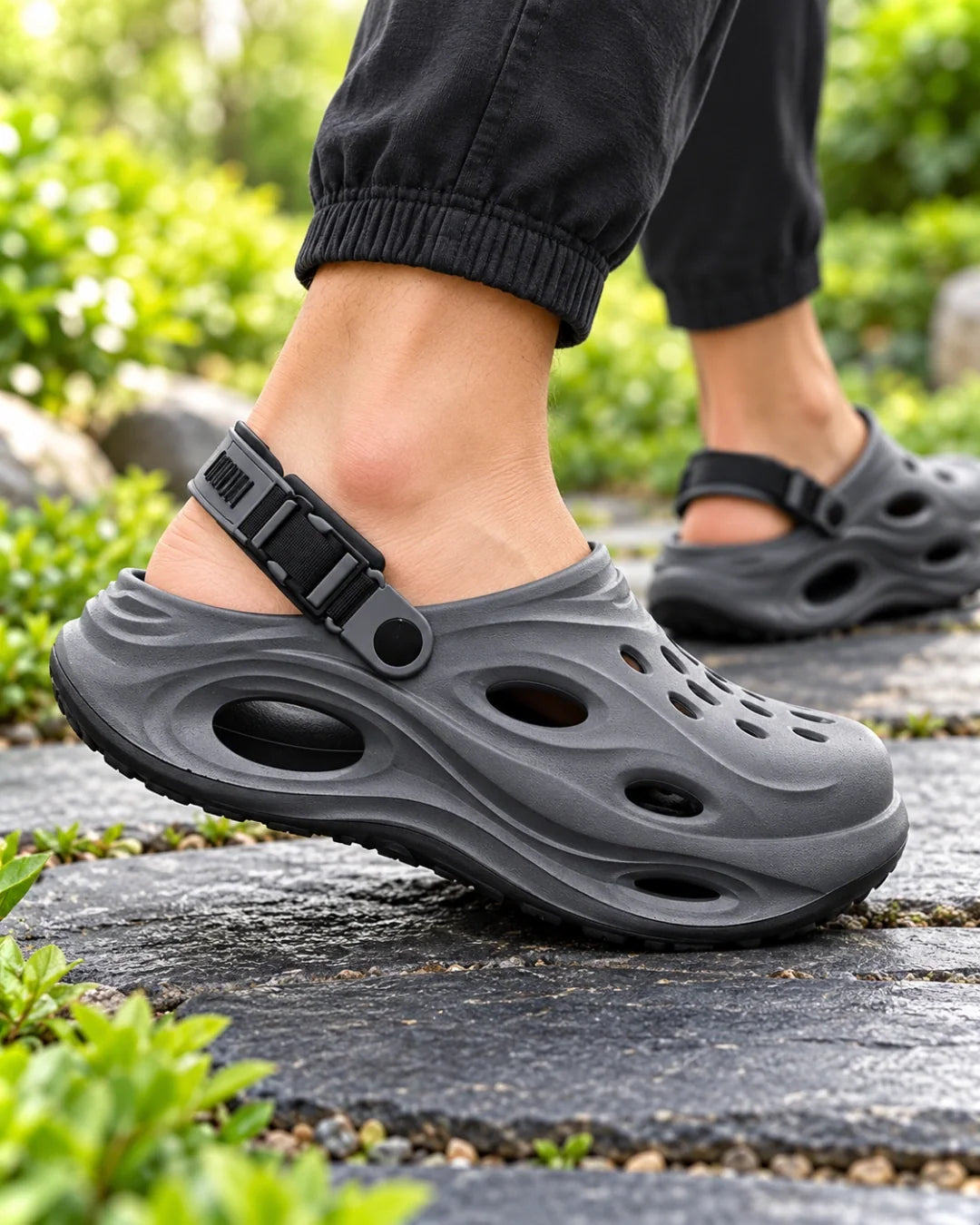 כפכפים מגביהים דגם Relax Pro לגברים בצבע אפר וולקני [דגם משודרג], צילום לייפסטייל