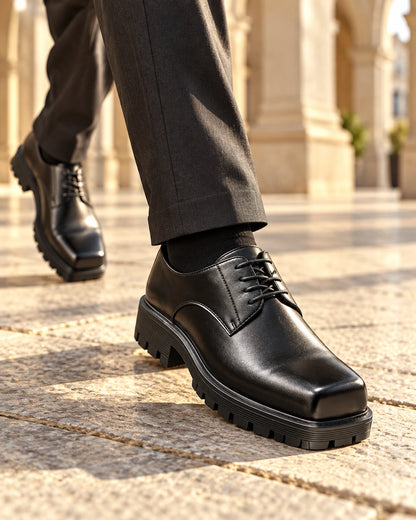 נעלי אלגנט מגביהות דגם Santino בצבע black 6cm model 1 – צילום לייפסטייל | StepUp Shoes