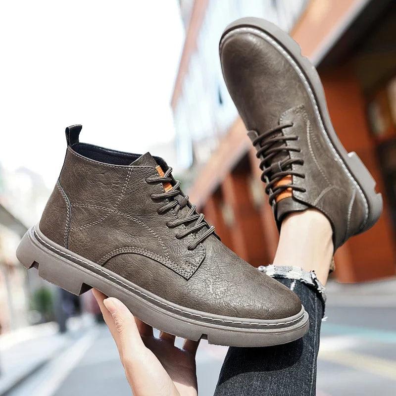 מגפיים דגם Platform Loafers - StepUp Shoes