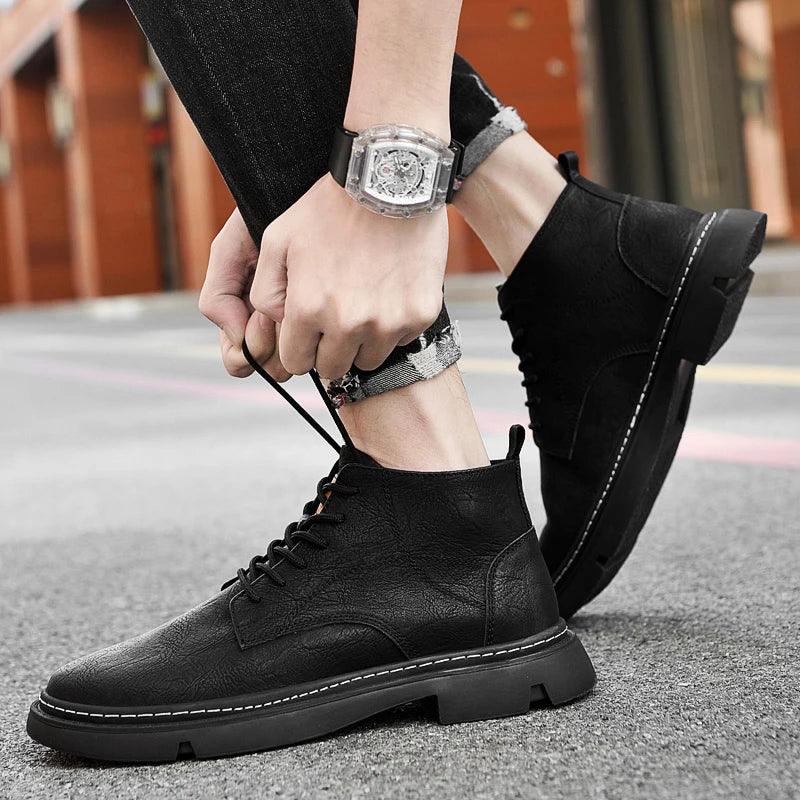 מגפיים דגם Platform Loafers - StepUp Shoes