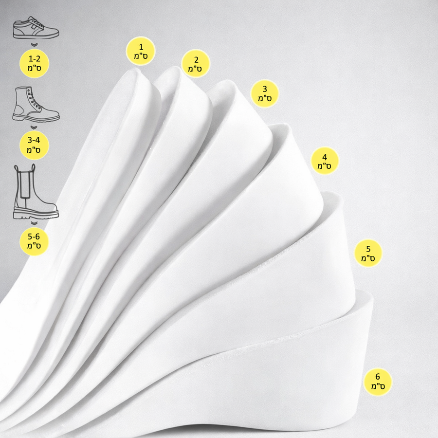 🔝 StepUp Insoles - מדרסים להגבהה נוחה ובלתי נראית