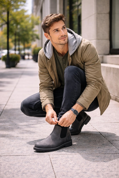 STEPUP SHOES | מגפיים מגביהות לגברים דגם Vintage Slip | נעליים מגביהות