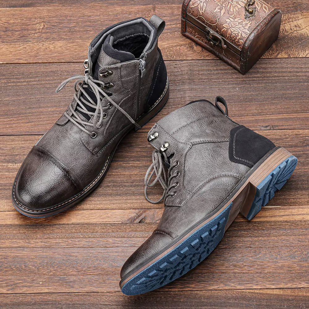 Size 7-13 Ankle Boots for Men Men'S Leather Boots Brand Boot for Men #AL605
