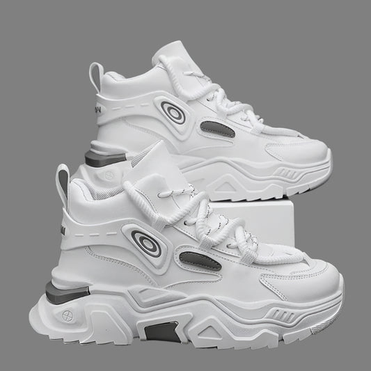 Men'S High Top Dad Shoes with Thick Sole and Hidden Height 12Cm Increase 10 Casual Sports Shoes for Adults Summer Synthetic