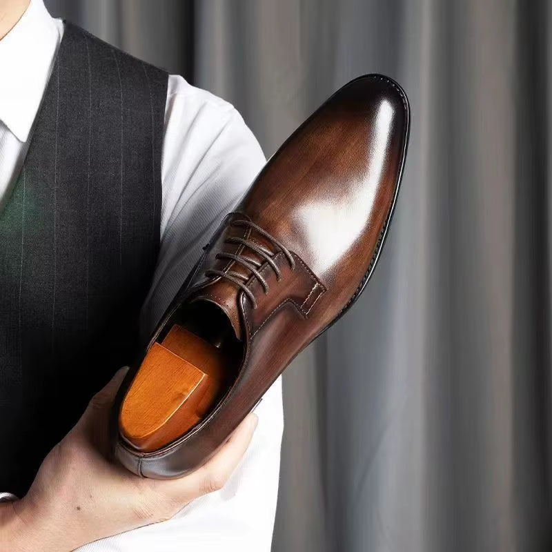Fashion Men Dress Shoes plus Size 38-48 Elegant Microfiber Leather Shoes for Men Formal Shoe Male Oxfords