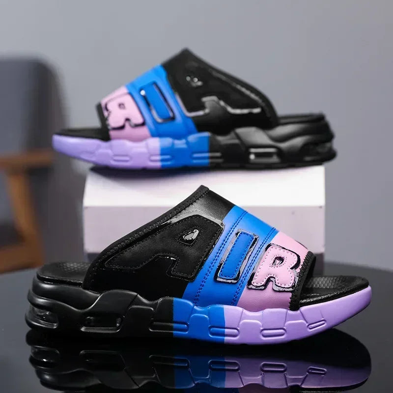 Men'S Slippers Air Cushion Design Sandals Summer New PVC Soft Non-Slip Men'S Sports Slippers for Men Flip Flops Sandalias Hombre