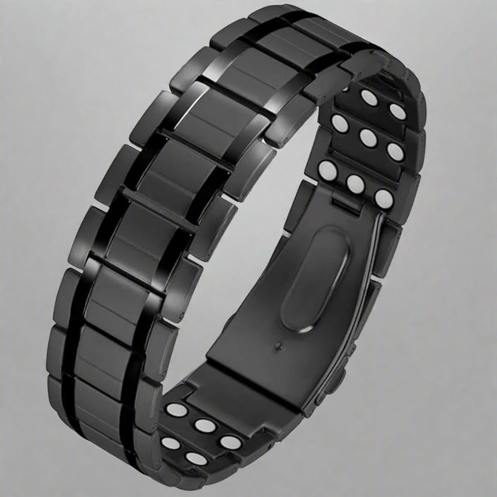 Titanium Steel Bracelets with 3X Ultra Strenth Neodymium Magnets Adjustable Health Magnetic Therapy Link Bracelet