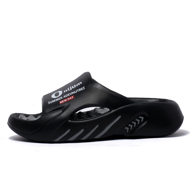 2025 Men'S Massage Slippers Indoor Outdoor Sandals Beach Casual Shoes Comfortable Slides Men Women Home Slippers Big Size 46 47