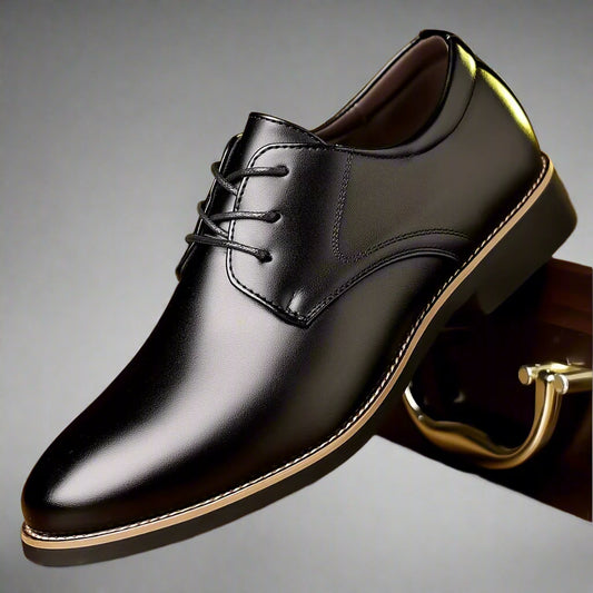 New Large Size 38-48 Leather Business Men'S Dress Shoes Fashion Soft Sole Men Derby Shoes Designer Platform Male Wedding Shoes