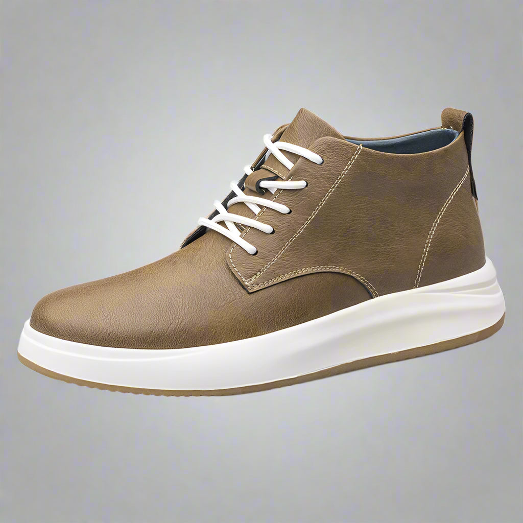 Men'S Genuine Leather Casual Sports Shoes 2025 New Elevator Shoes 8Cm 6Cm Height-Enhancing Shoes Men'S Tall Male Designer