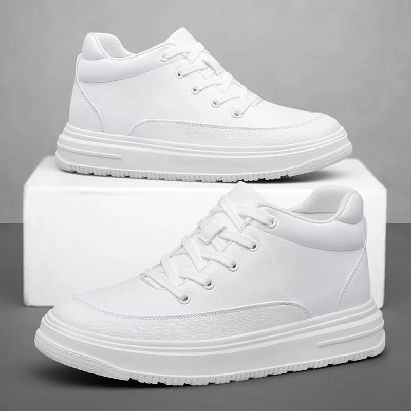 New Invisible Inner Height Increasing Men'S Shoes 8Cm Trendy Sports Shoes White Shoes British Height Increasing Casual Sneakers