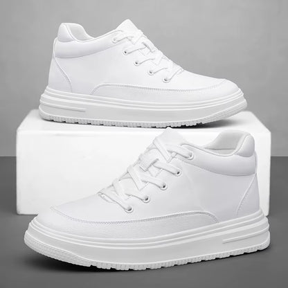 New Invisible Inner Height Increasing Men'S Shoes 8Cm Trendy Sports Shoes White Shoes British Height Increasing Casual Sneakers