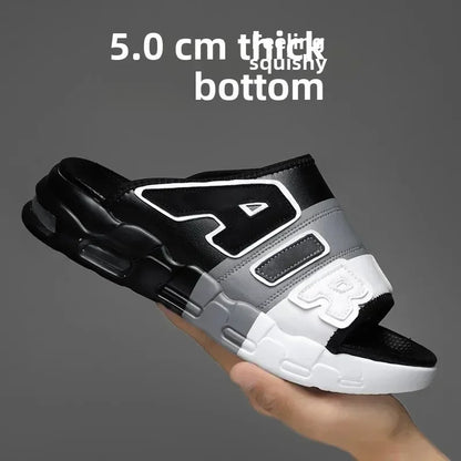 Men'S Slippers Air Cushion Design Sandals Summer New PVC Soft Non-Slip Men'S Sports Slippers for Men Flip Flops Sandalias Hombre