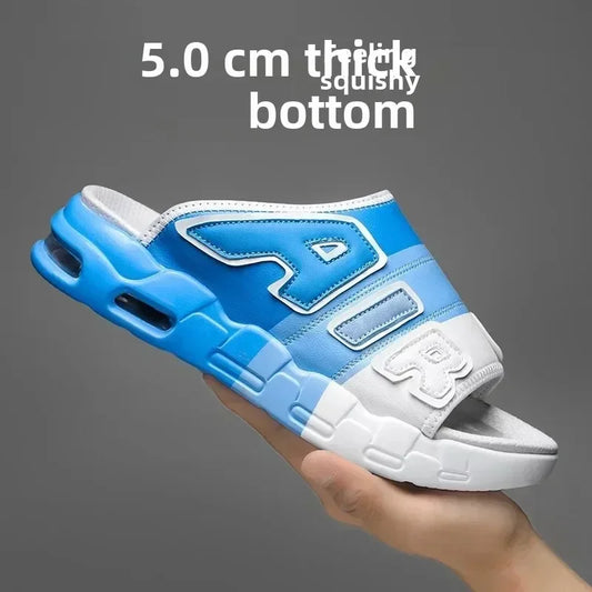 Men'S Slippers Air Cushion Design Sandals Summer New PVC Soft Non-Slip Men'S Sports Slippers for Men Flip Flops Sandalias Hombre