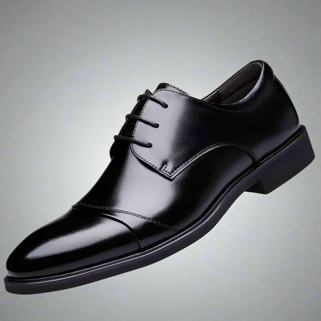 Flat / 6CM Genuine Leather Men Formal Elevator Shoes Wedding Business Height Increase Lift Shoes Invisible Summer Hollow Wedding