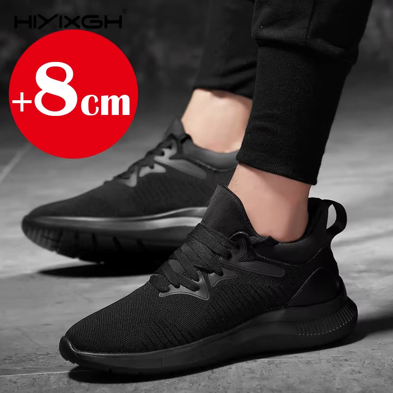 Elevator Shoes for Man Height Increase 6Cm 8Cm 2025 Luxury Brand Sneaker Genuine Leather Men'S Hidden Heels Casual Shoe Heights