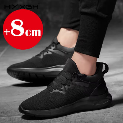 Elevator Shoes for Man Height Increase 6Cm 8Cm 2025 Luxury Brand Sneaker Genuine Leather Men'S Hidden Heels Casual Shoe Heights