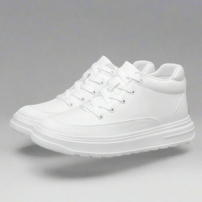 New Invisible Inner Height Increasing Men'S Shoes 8Cm Trendy Sports Shoes White Shoes British Height Increasing Casual Sneakers