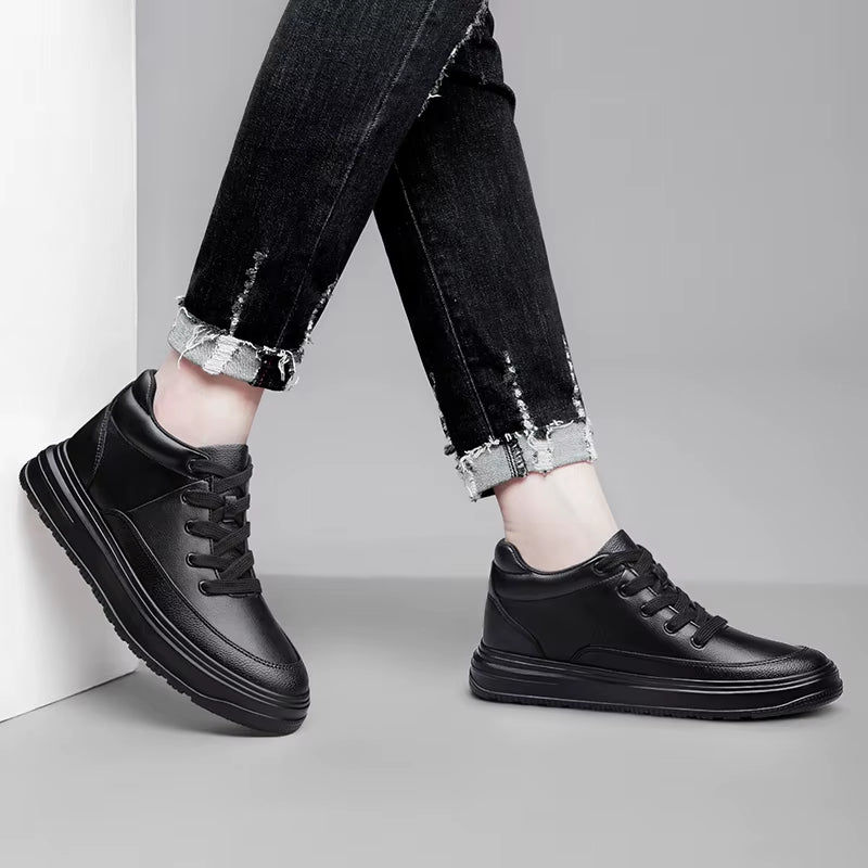New Invisible Inner Height Increasing Men'S Shoes 8Cm Trendy Sports Shoes White Shoes British Height Increasing Casual Sneakers