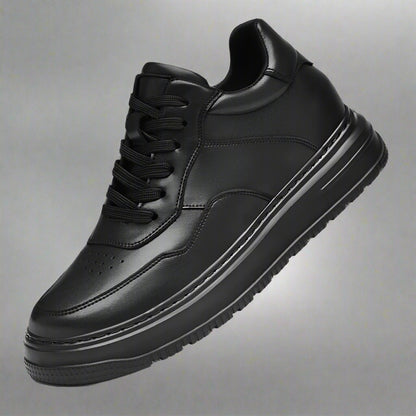 Genuine Leather Height Increasing Elevator Shoes Men Woman Breathable Height Increase Shoes 8Cm Man Sneakers Sport Casual Shoes