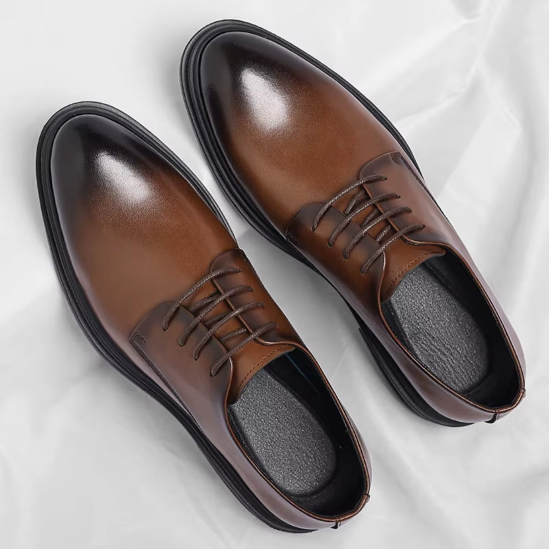 Hollow Out Elevator Shoes Men Dress Shoes 3/6/8 Cm Formal Shoes Spring/Summer Classic Business Luxury Men Oxfords Lift Suit Shoe