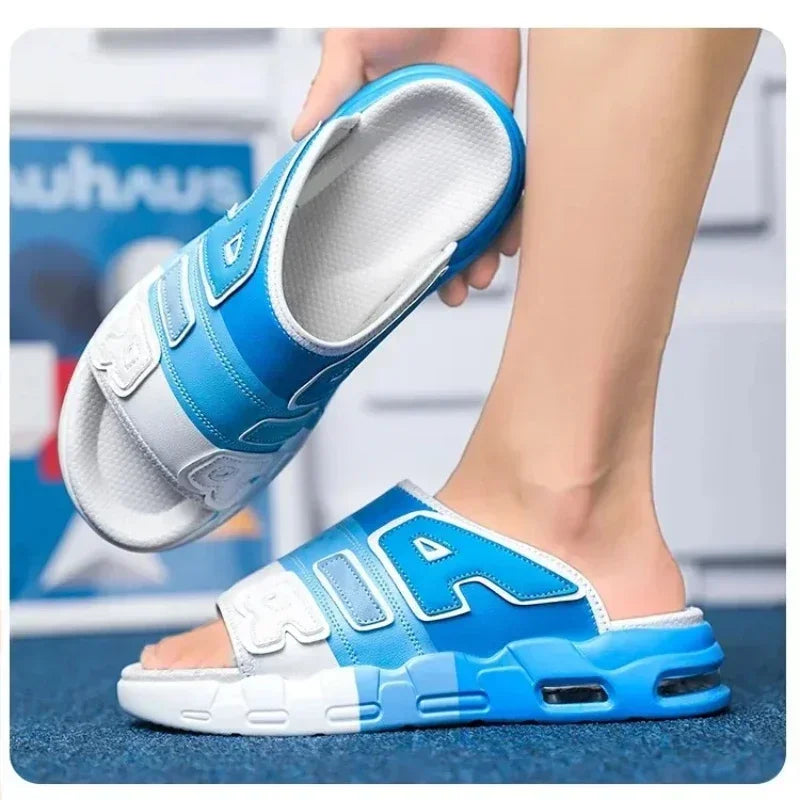 Men'S Slippers Air Cushion Design Sandals Summer New PVC Soft Non-Slip Men'S Sports Slippers for Men Flip Flops Sandalias Hombre